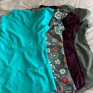 4 scrub tops - hold for thriftyshell